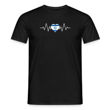 Israel Puls - Männer T-Shirt - Schwarz - Vorne - AI Model Male 178 light (178cm)