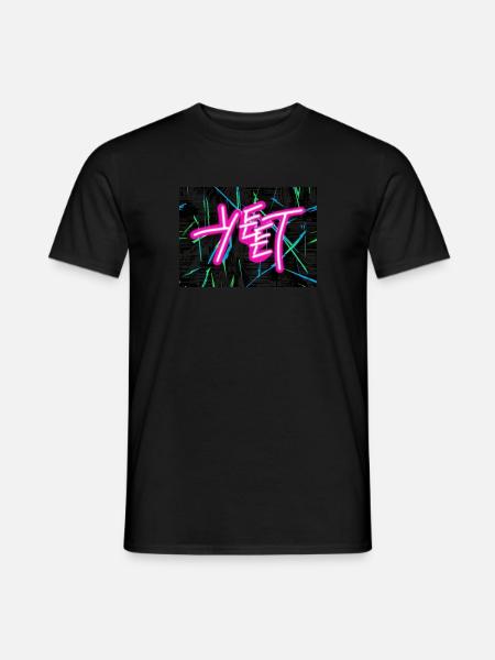 YEET Neon Graffiti - Männer T-Shirt - Schwarz