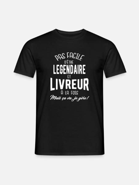 Nicht leicht zu sein legendär und Lieferung - Männer T-Shirt - Schwarz