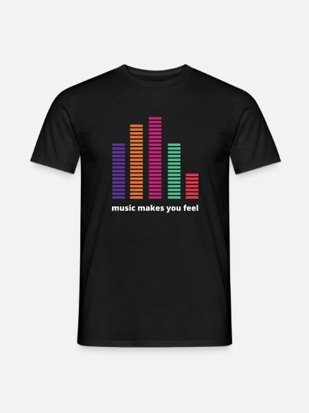 Musik macht dich fühlen - Männer T-Shirt - Schwarz