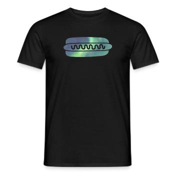 Island Hotdog Polarlicht Aurora Borealis - Männer T-Shirt - Schwarz - Vorne - AI Model Male 178 light (178cm)