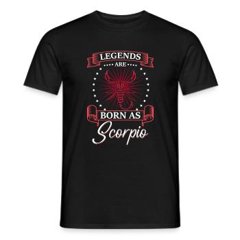Scorpio Zodiac Sign Constellation Water - Men's T-Shirt - black - Front - AI Model Male 178 light (178cm)