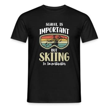 Winter Sports Holiday Pistensau Hobby - Men's T-Shirt - black - Front - AI Model Male 178 light (178cm)