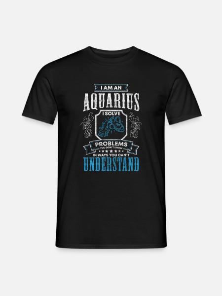 Aquarius February Uranus Planet - Men's T-Shirt - black