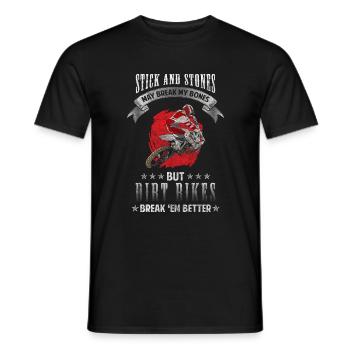 Mountainbike Motocross Street - Männer T-Shirt - Schwarz - Vorne - AI Model Male 178 light (178cm)