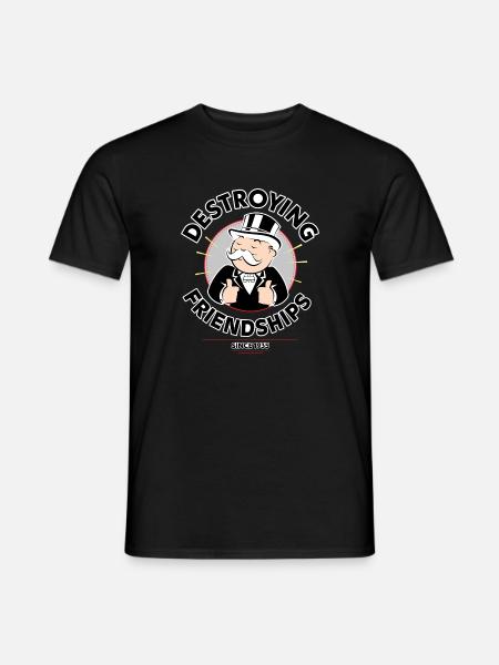 Monopoly Destroying Friendships Uncle Pennybags - Men's T-Shirt - black
