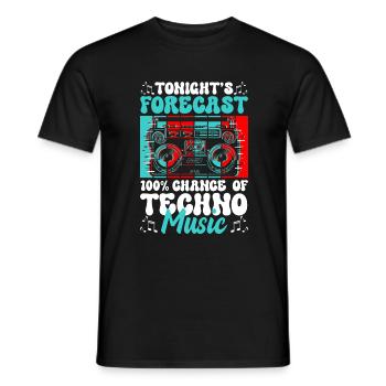 House Rave Musik Musik Energie - Männer T-Shirt - Schwarz - Vorne - AI Model Male 178 light (178cm)