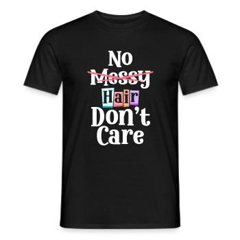 Calvitie, assiette, perte de cheveux, barbe - T-shirt homme - noir - Devant - AI Model Male 178 light (178cm)