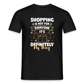 Einkauf Shopaholik Kaufen Schuhe - Männer T-Shirt - Schwarz - Vorne - AI Model Male 178 light (178cm)