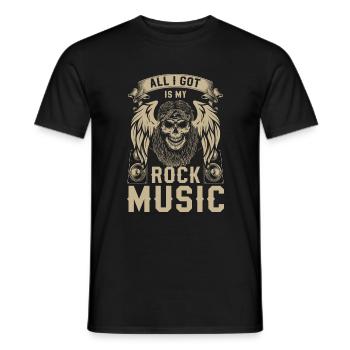 Rock Hardrocker Heavy Metal - Männer T-Shirt - Schwarz - Vorne - AI Model Male 178 light (178cm)