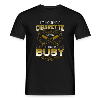 Tabak Nikotin Rauchverbot Droge - Männer T-Shirt - Schwarz - Vorne - AI Model Male 178 light (178cm)