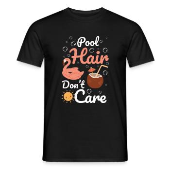 Pool, Water, Recreation, Diving - Men's T-Shirt - black - Front - AI Model Male 178 light (178cm)