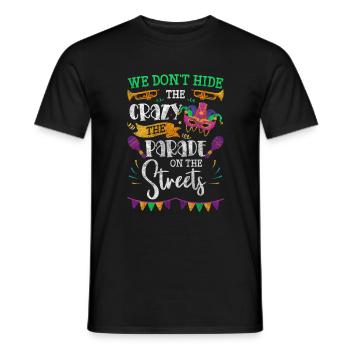Mardi Gras Street Festival New Orleans Fun - Men's T-Shirt - black - Front - AI Model Male 178 light (178cm)