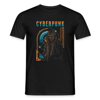 Cyborg Steampunk Tech - Männer T-Shirt - Schwarz - Vorne - AI Model Male 178 light (178cm)