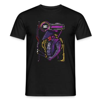Cyberpunk Roboter Scifi Manga - Männer T-Shirt - Schwarz - Vorne - AI Model Male 178 light (178cm)