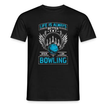 Bowling Pin Winner Bowling Club - Men's T-Shirt - black - Front - AI Model Male 178 light (178cm)