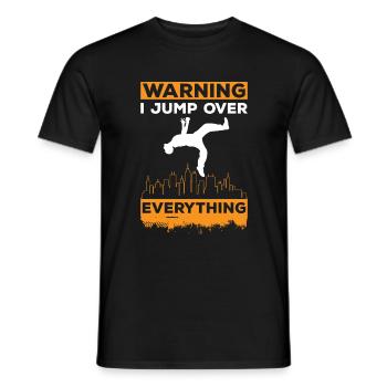 Parkour Urban Streetstyle Traceur - T-shirt homme - noir - Devant - AI Model Male 178 light (178cm)