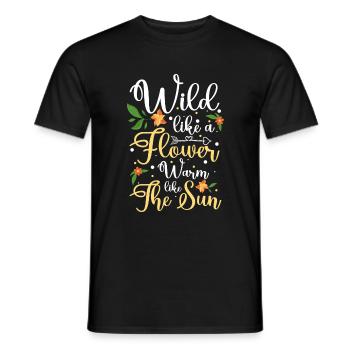 Floral Nature Wedding Pink - Men's T-Shirt - black - Front - AI Model Male 178 light (178cm)