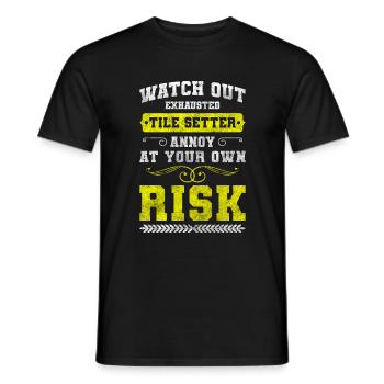 Tiler Floor Men - Men's T-Shirt - black - Front - AI Model Male 178 light (178cm)