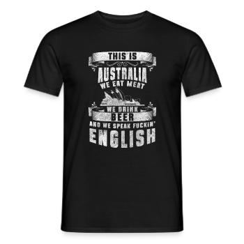 Down Under Earth Ready for a holiday - Men's T-Shirt - black - Front - AI Model Male 178 light (178cm)
