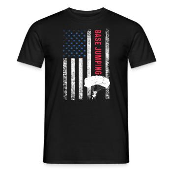 Base Jumping - Männer T-Shirt - Schwarz - Vorne - AI Model Male 178 light (178cm)