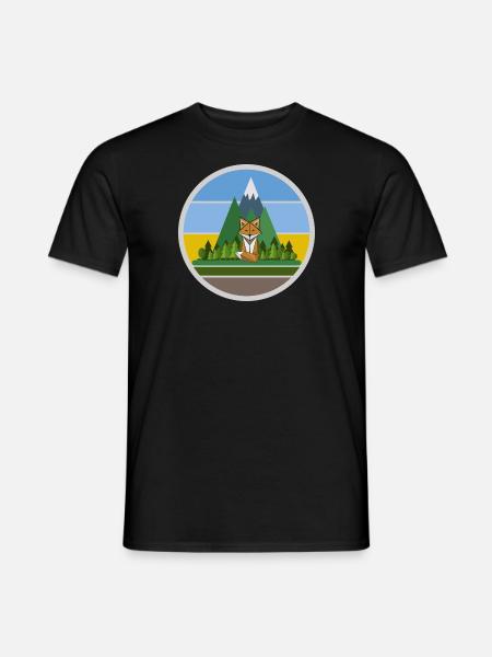 The Mountain Calls: Mountain Fox - Men's T-Shirt - black