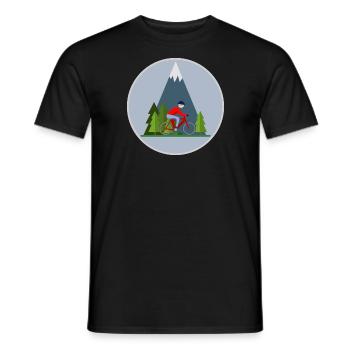 The Mountain Calls: Mountainbiking den Bergen - Männer T-Shirt - Schwarz - Vorne - AI Model Male 178 light (178cm)