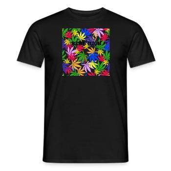 REAL HIGH - Männer T-Shirt - Schwarz - Vorne - AI Model Male 178 light (178cm)