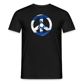 Israel Peace - Männer T-Shirt - Schwarz - Vorne - AI Model Male 178 light (178cm)