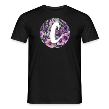 Buchstabe C - Männer T-Shirt - Schwarz - Vorne - AI Model Male 178 light (178cm)