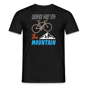 Ride On To The Mountain - Männer T-Shirt - Schwarz - Vorne - AI Model Male 178 light (178cm)
