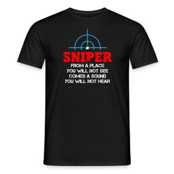 Le vrai tireur d’élite - T-shirt homme - noir - Devant - AI Model Male 178 light (178cm)