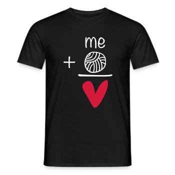 Me + Volleyball = Love M - Männer T-Shirt - Schwarz - Vorne - AI Model Male 178 light (178cm)