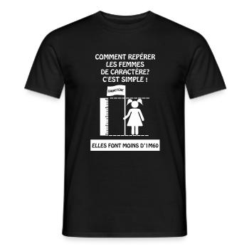 petite de caractère! - T-shirt homme - noir - Devant - AI Model Male 178 light (178cm)