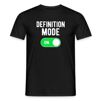 Mode Définition ON Gym Entraînement de musculation - T-shirt homme - noir - Devant - AI Model Male 178 light (178cm)