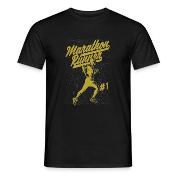 Marathonläufer - Männer T-Shirt - Schwarz - Vorne - AI Model Male 178 light (178cm)