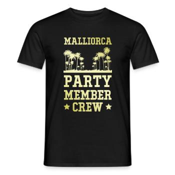 Majorque Party Crew - T-shirt homme - noir - Devant - AI Model Male 178 light (178cm)