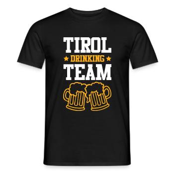 Tirol Drinking Team - Men's T-Shirt - black - Front - AI Model Male 178 light (178cm)