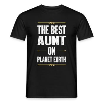 Best Aunt Saying - Men's T-Shirt - black - Front - AI Model Male 178 light (178cm)