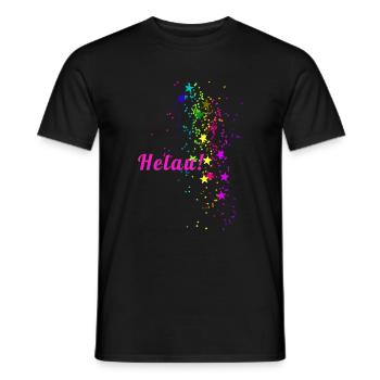 Helau, Confettis, Carnaval, Étoiles - T-shirt homme - noir - Devant - AI Model Male 178 light (178cm)