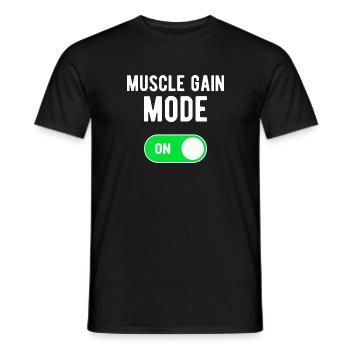 Mode de gain musculaire ON Gym Entraînement de musculation - T-shirt homme - noir - Devant - AI Model Male 178 light (178cm)