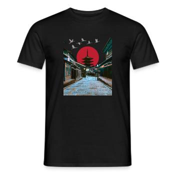 Japon Kyoto Vintage Japonais - T-shirt homme - noir - Devant - AI Model Male 178 light (178cm)