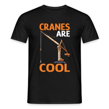 Cranes Are Cool - Männer T-Shirt - Schwarz - Vorne - AI Model Male 178 light (178cm)
