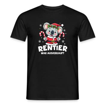 Rentier War Ausverkauft Koala - Männer T-Shirt - Schwarz - Vorne - AI Model Male 178 light (178cm)