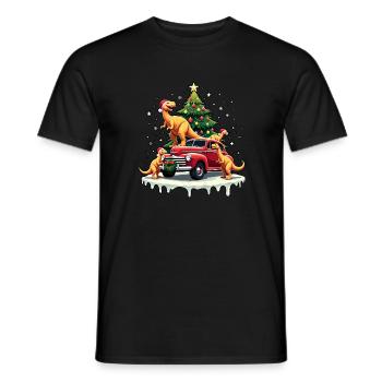 Dino Chicken Nuggets Shape Nuggets Christmas - Men's T-Shirt - black - Front - AI Model Male 178 light (178cm)