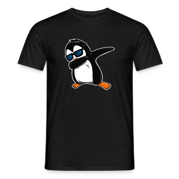Dabbing Penguin Cool - Men's T-Shirt - black - Front - AI Model Male 178 light (178cm)
