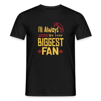 Biggest Fan American Football Mannschaft - Männer T-Shirt - Schwarz - Vorne - AI Model Male 178 light (178cm)