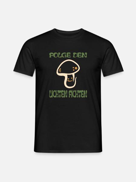fichten Steinpilz Wortspiel für Steinpilz Sammler - Männer T-Shirt - Schwarz