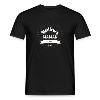 Meilleure Maman du Monde - T-shirt homme - noir - Devant - AI Model Male 178 light (178cm)