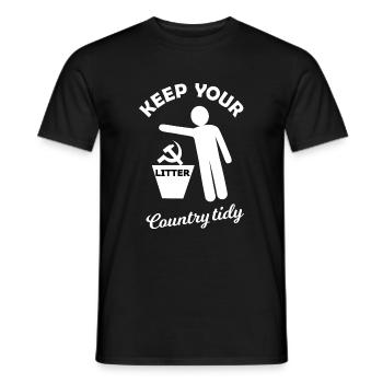 L’environnement Investisseurs - T-shirt homme - noir - Devant - AI Model Male 178 light (178cm)